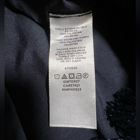 LOFT Outlet Striped Fringed Knit Skirt Size 8 Western Office Classic - Picture 5 of 5